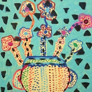 Dotted Still Life Vase